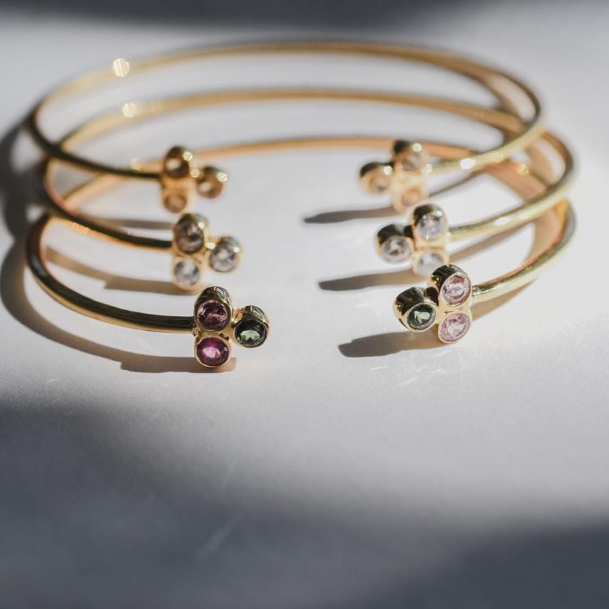 PULSERA TREBOL CRISTAL CLARA FORNO - Imagen 2