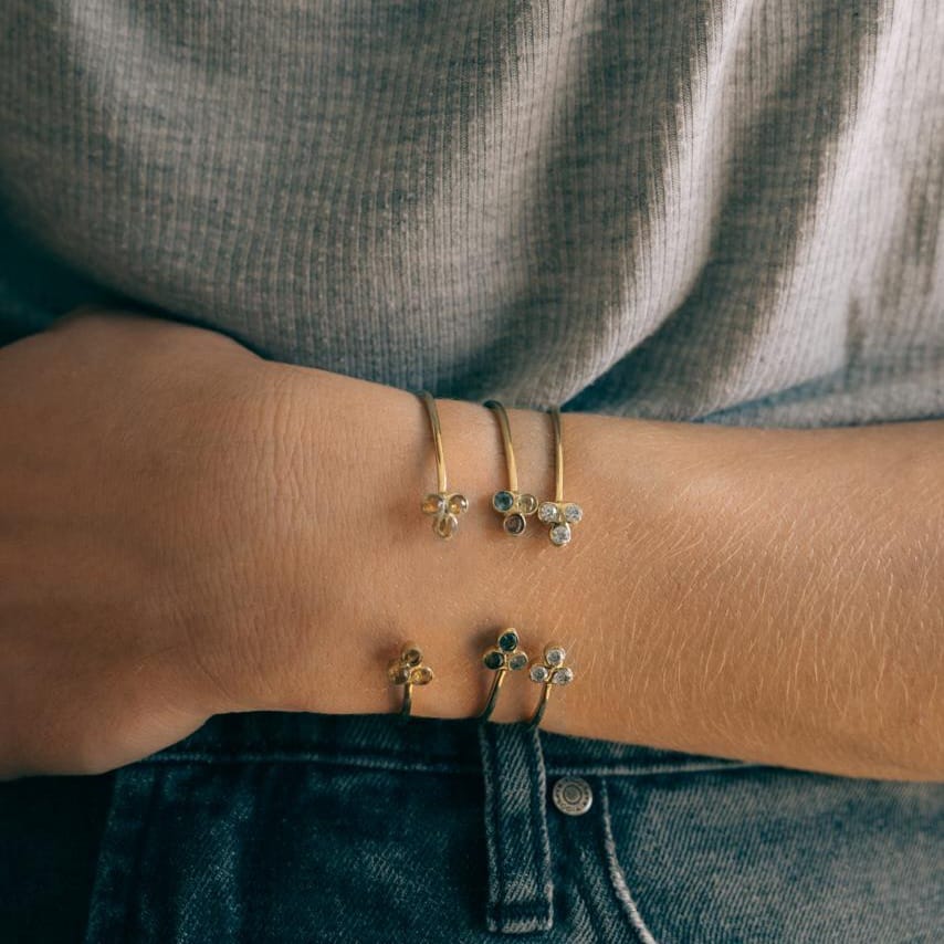 PULSERA TREBOL CRISTAL CLARA FORNO - Imagen 3