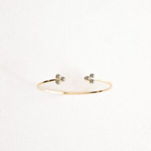 PULSERA TREBOL CRISTAL CLARA FORNO