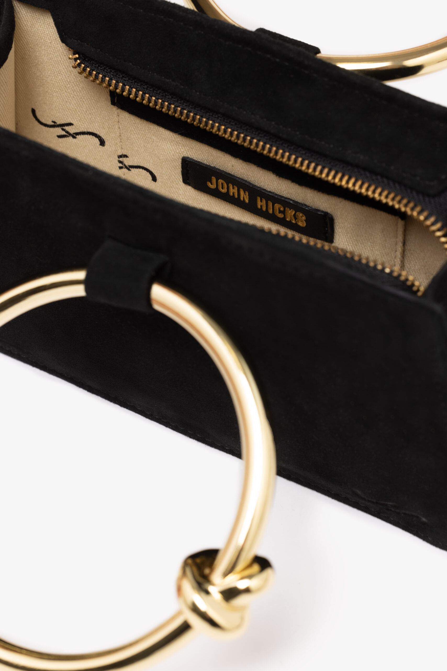 CARTERA OLYMPIA NEGRO GAMUZA JOHN HICKS - Imagen 4