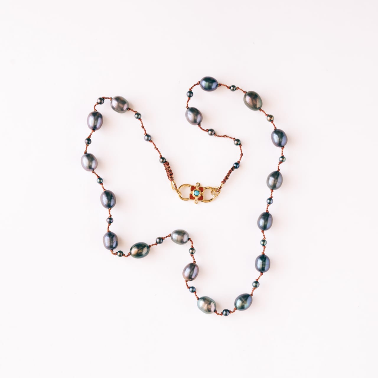 COLLAR PATNA GREY PEARL CLARA FORNO - Imagen 5