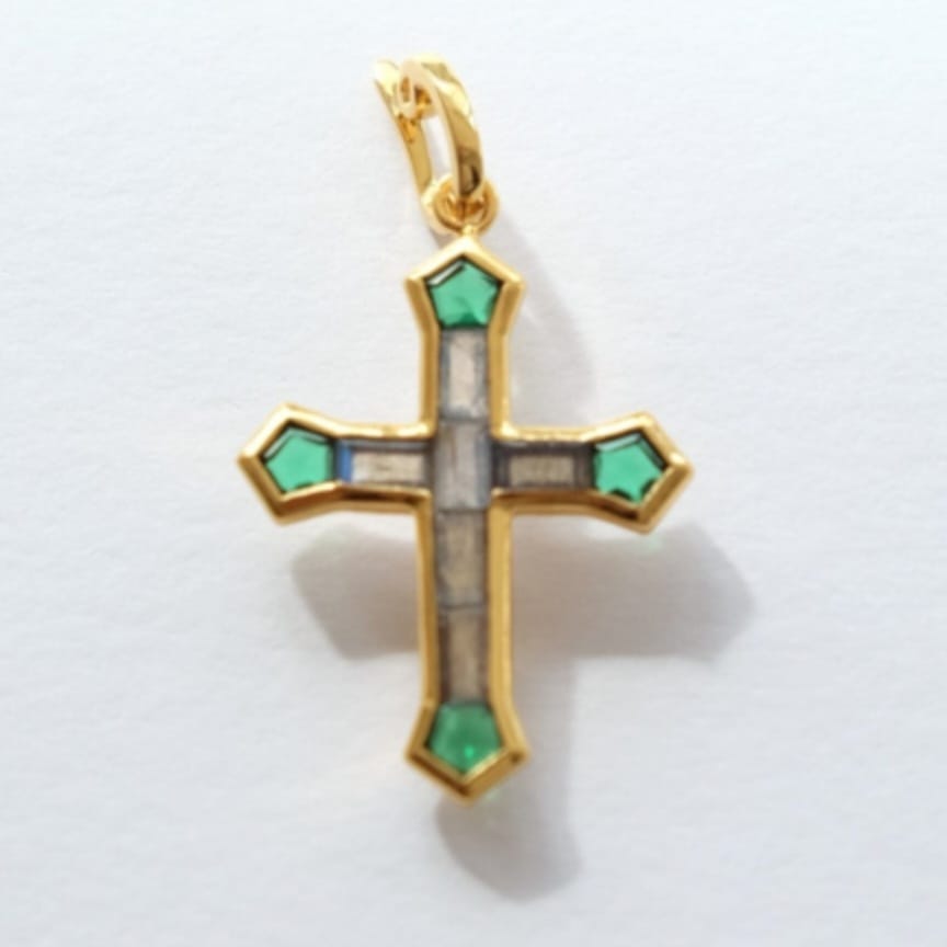 DIJE JOHRI CROSS ESMERALD CLARA FORNO (SIN CADENA) - Imagen 4