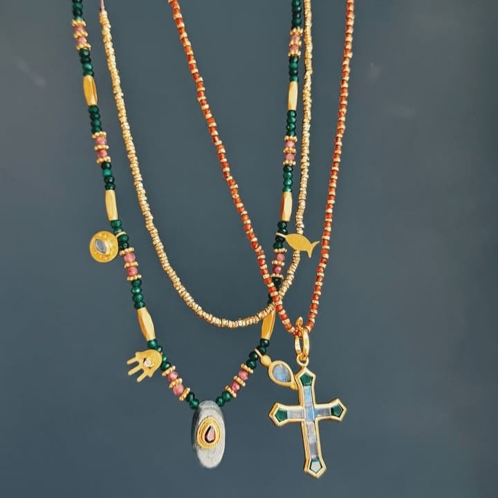 DIJE JOHRI CROSS ESMERALD CLARA FORNO (SIN CADENA) - Imagen 7