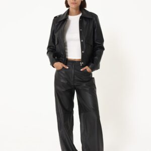PANTALON JAZMIN CUERO OVEJA CHOCOLATE
