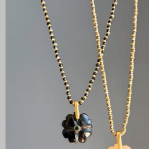 COLLAR MINI CEREZO BLACK ONIX CLARA FORNO (SIN DIJE)