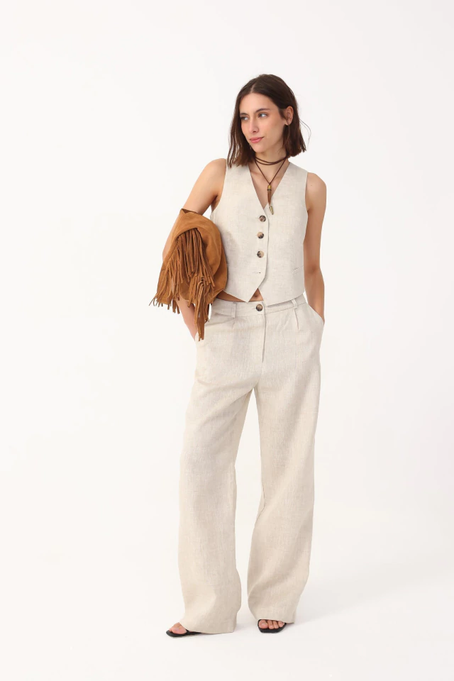 PANTALON LINO MARANT CHOCOLATE
