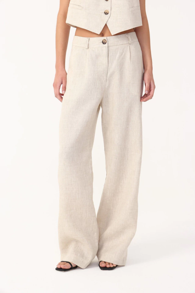PANTALON LINO MARANT CHOCOLATE - Imagen 2