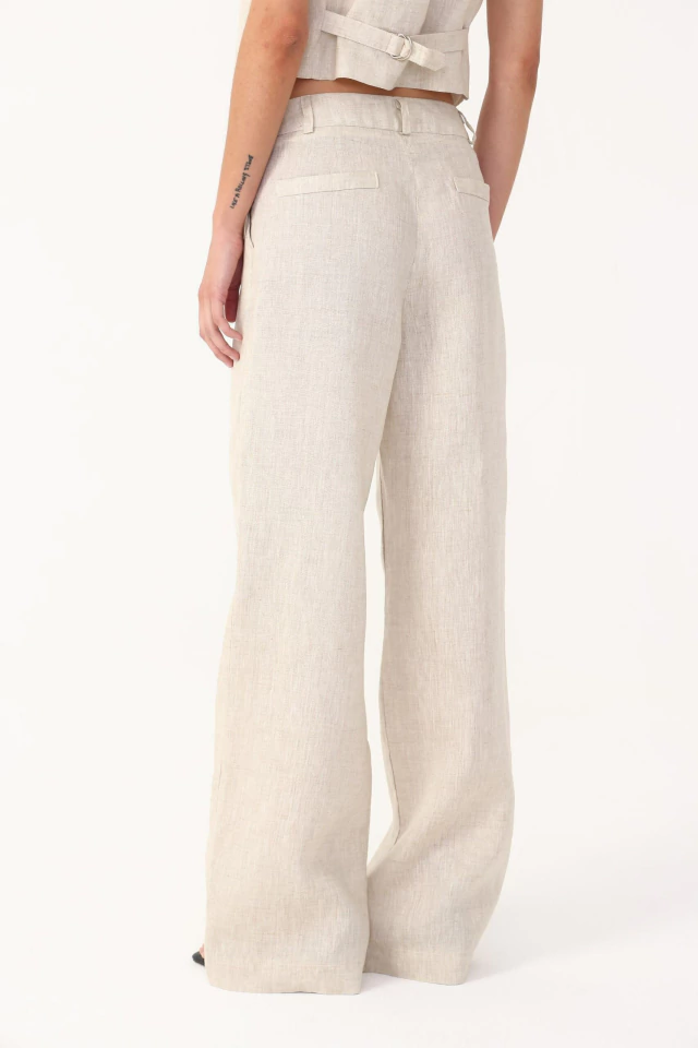 PANTALON LINO MARANT CHOCOLATE - Imagen 3