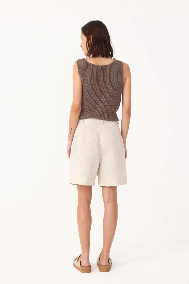 BERMUDA LINO MARANT CHOCOLATE - Imagen 3