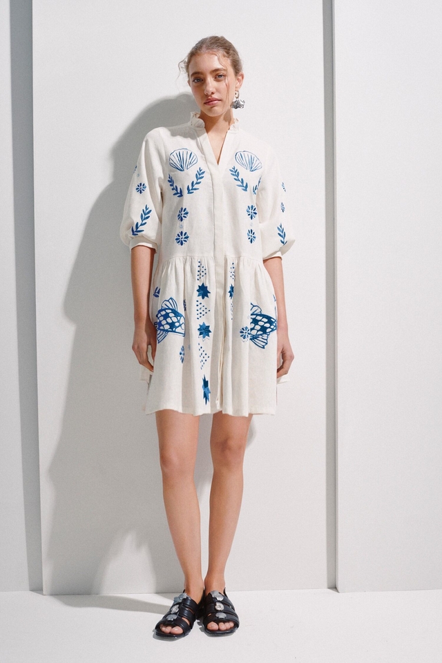 VESTIDO PORTO LINO JUSTA PETRA