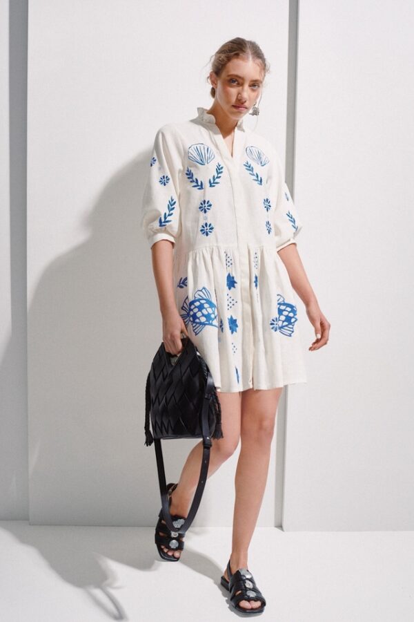 VESTIDO PORTO LINO JUSTA PETRA - Imagen 7