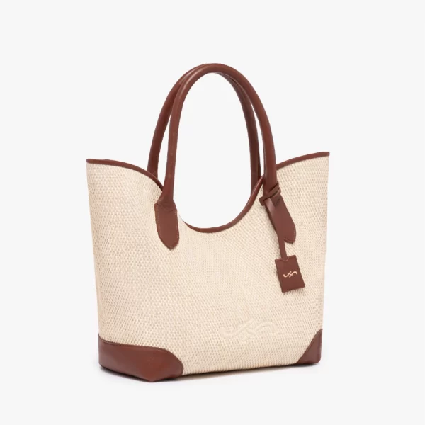 CARTERA SINTRA RAFIA Y CUERO - Imagen 2
