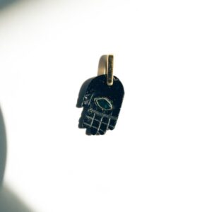 DIJE HAMSA BLACK ONIX CLARA FORNO