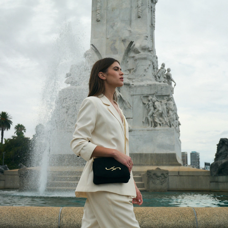 CARTERA NUAGE GAMUZA NEGRA JOHN HICKS - Imagen 6