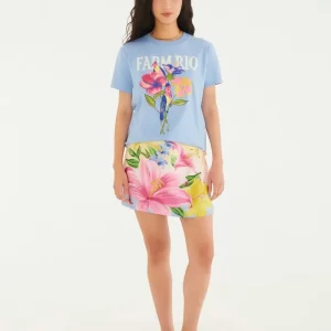 REMERA FIT FLORES PASSARINHO FARM RIO