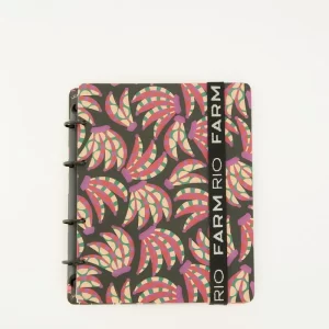 CARPETA CON HOJAS Y STICKERS BANANA DOTS FARM RIO