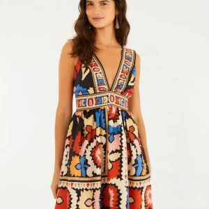 VESTIDO CORTO ANTUERPIA LENCO FARM RIO