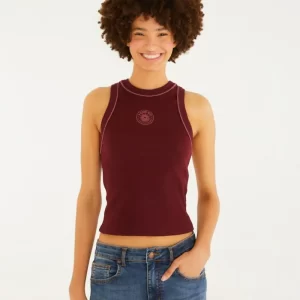 MUSCULOSA BICOLOR BORDADA SOL FARM RIO