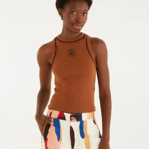 MUSCULOSA BICOLOR BORDADA SOL FARM RIO