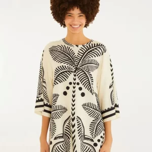 VESTIDO REMERA LISTRA TROPICAL FARM RIO