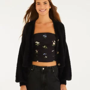 CARDIGAN TEJIDO CON PELO FARM RIO