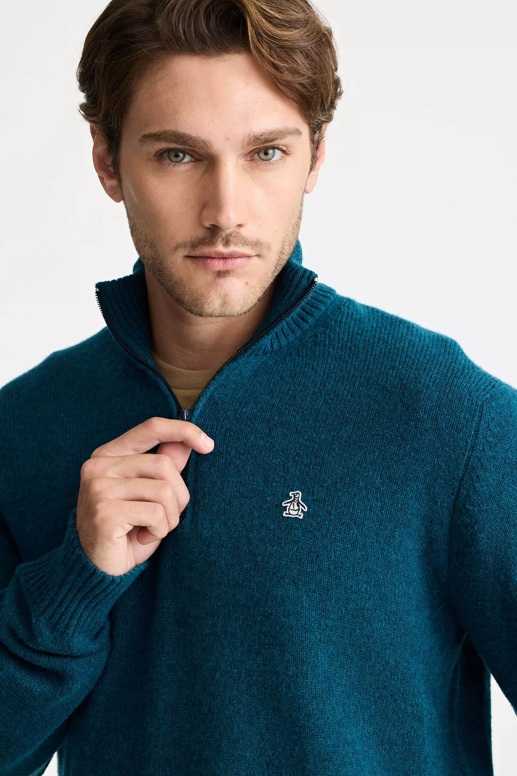 SWEATER 1/4 ZIP LAMBSWOOL PENGUIN - Imagen 2