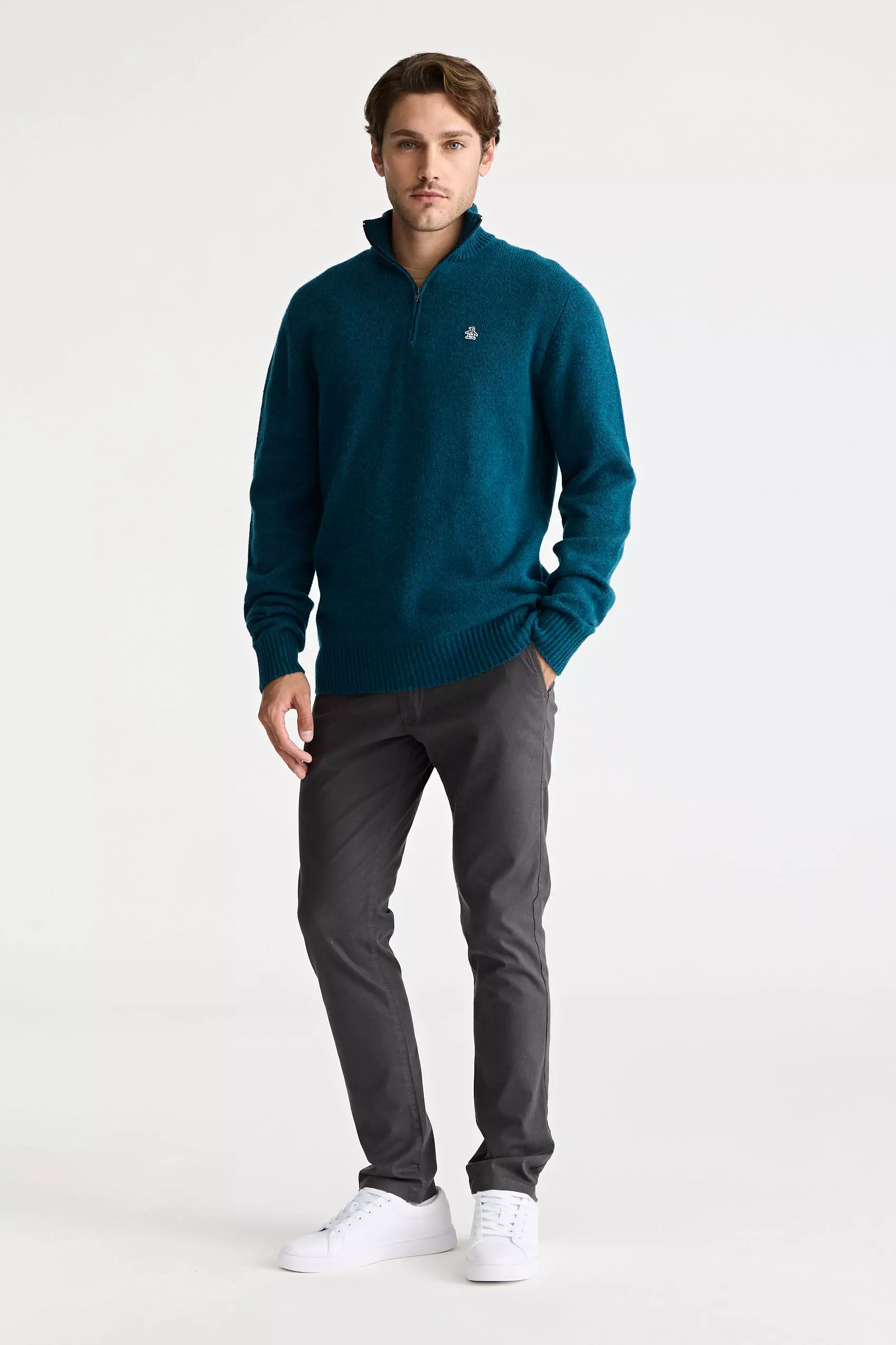 SWEATER 1/4 ZIP LAMBSWOOL PENGUIN - Imagen 3