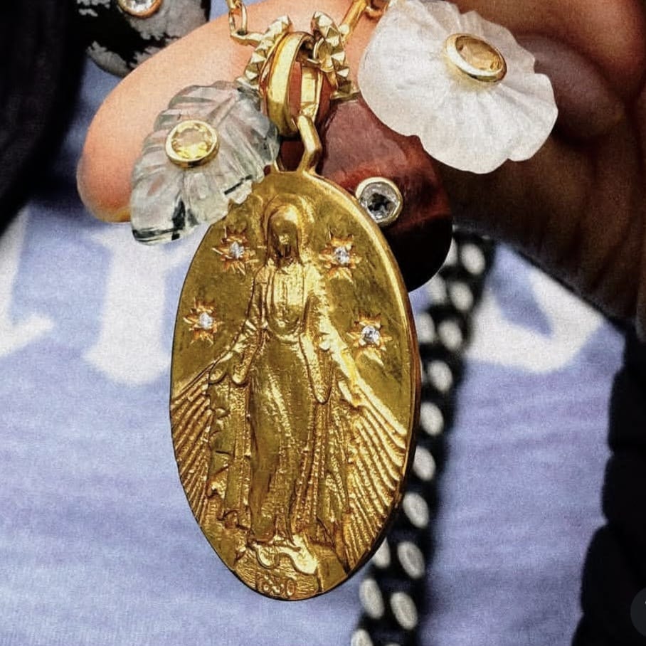 COLLAR VIRGEN MILAGROSA CRYSTAL CLARA FORNO - Imagen 9