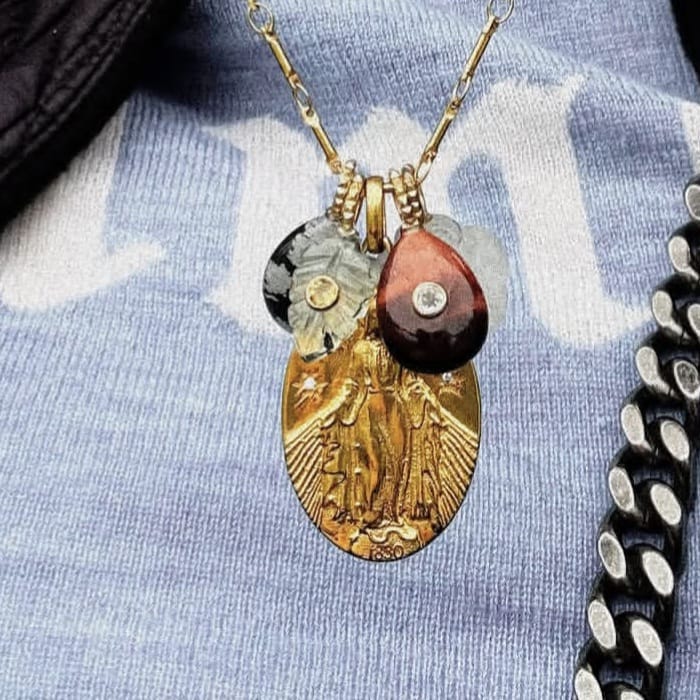 COLLAR VIRGEN MILAGROSA MULTICOLOR CLARA FORNO - Imagen 9