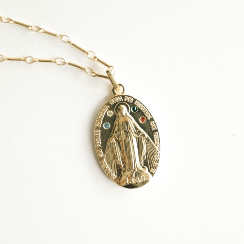 COLLAR VIRGEN MILAGROSA MULTICOLOR CLARA FORNO