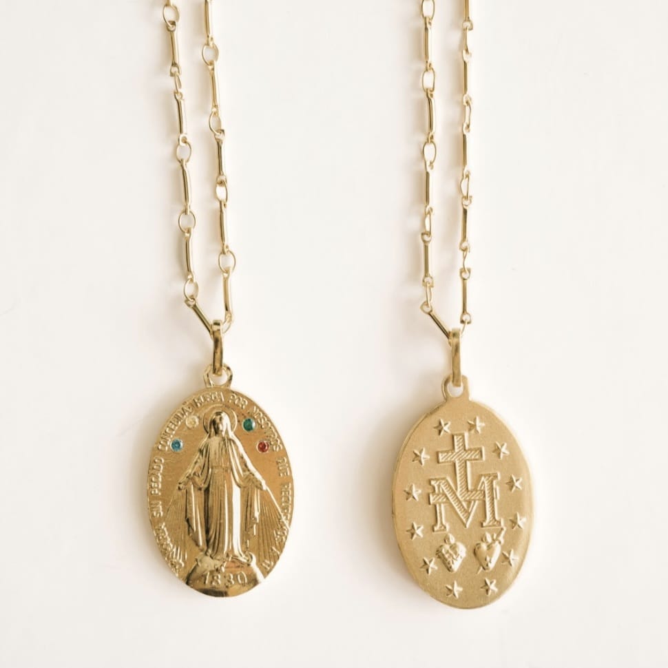COLLAR VIRGEN MILAGROSA MULTICOLOR CLARA FORNO - Imagen 6
