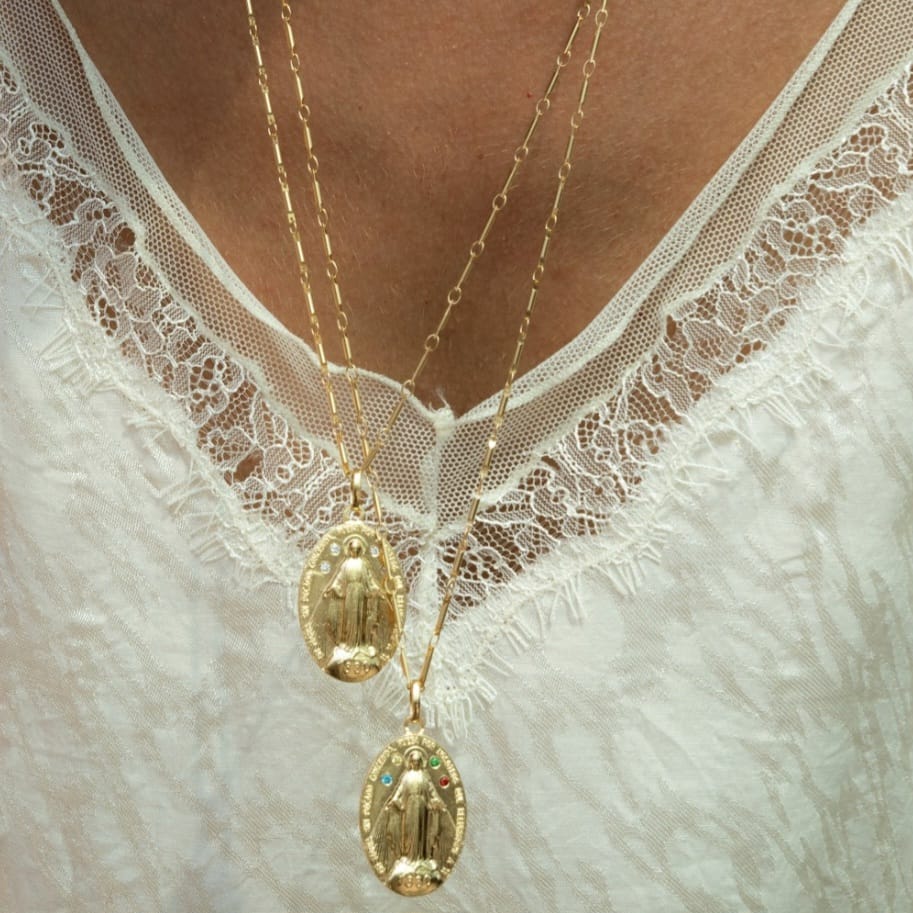 COLLAR VIRGEN MILAGROSA CRYSTAL CLARA FORNO - Imagen 5