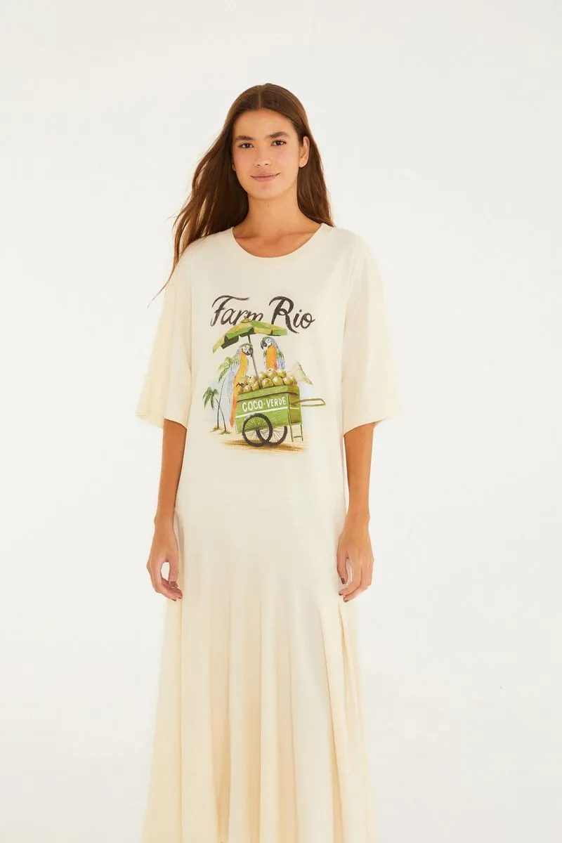 VESTIDO MIDI CARRINHO DE COCO FARM RIO - Imagen 2