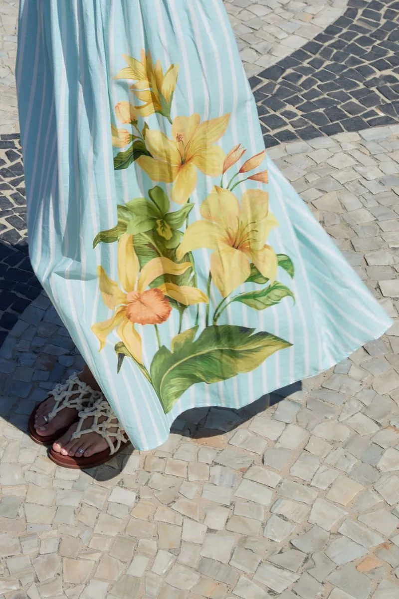 VESTIDO MIDI RAYADO ALEXIA FARM RIO - Imagen 3