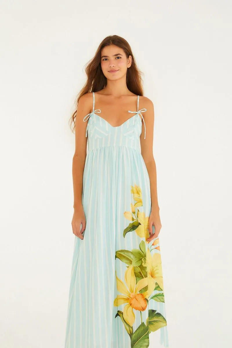 VESTIDO MIDI RAYADO ALEXIA FARM RIO - Imagen 2