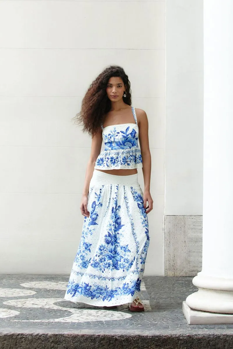 POLLERA BORDADA FRUTA DE VERAO FARM RIO