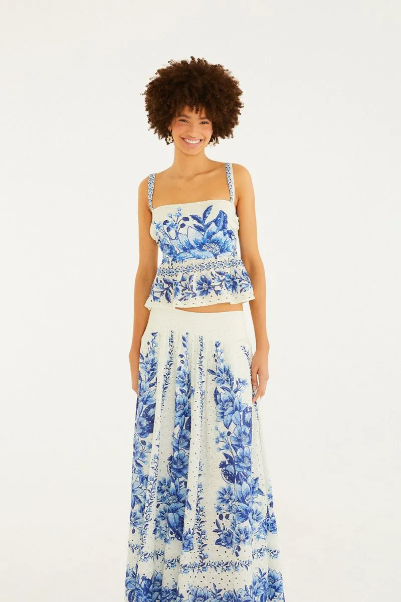 POLLERA BORDADA FRUTA DE VERAO FARM RIO - Imagen 3