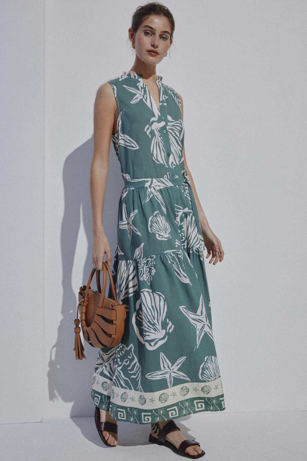 VESTIDO SHELL LINO JUSTA PETRA - Imagen 2