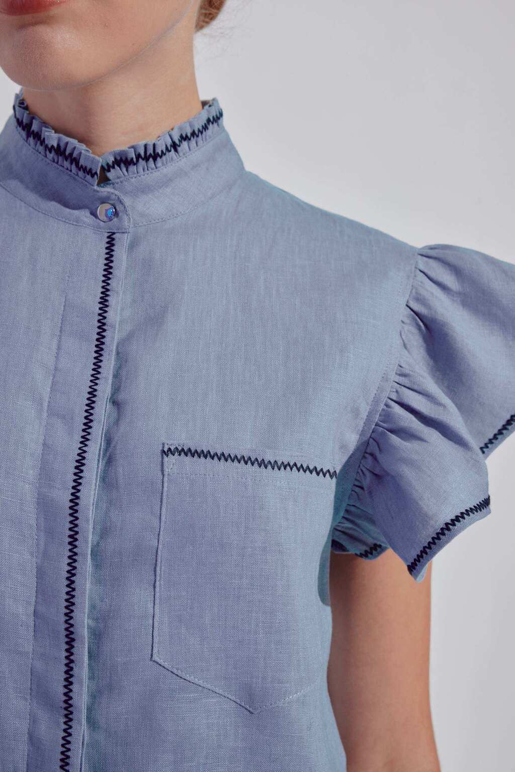 CAMISA KEY 100 % LINO JUSTA PETRA - Imagen 2