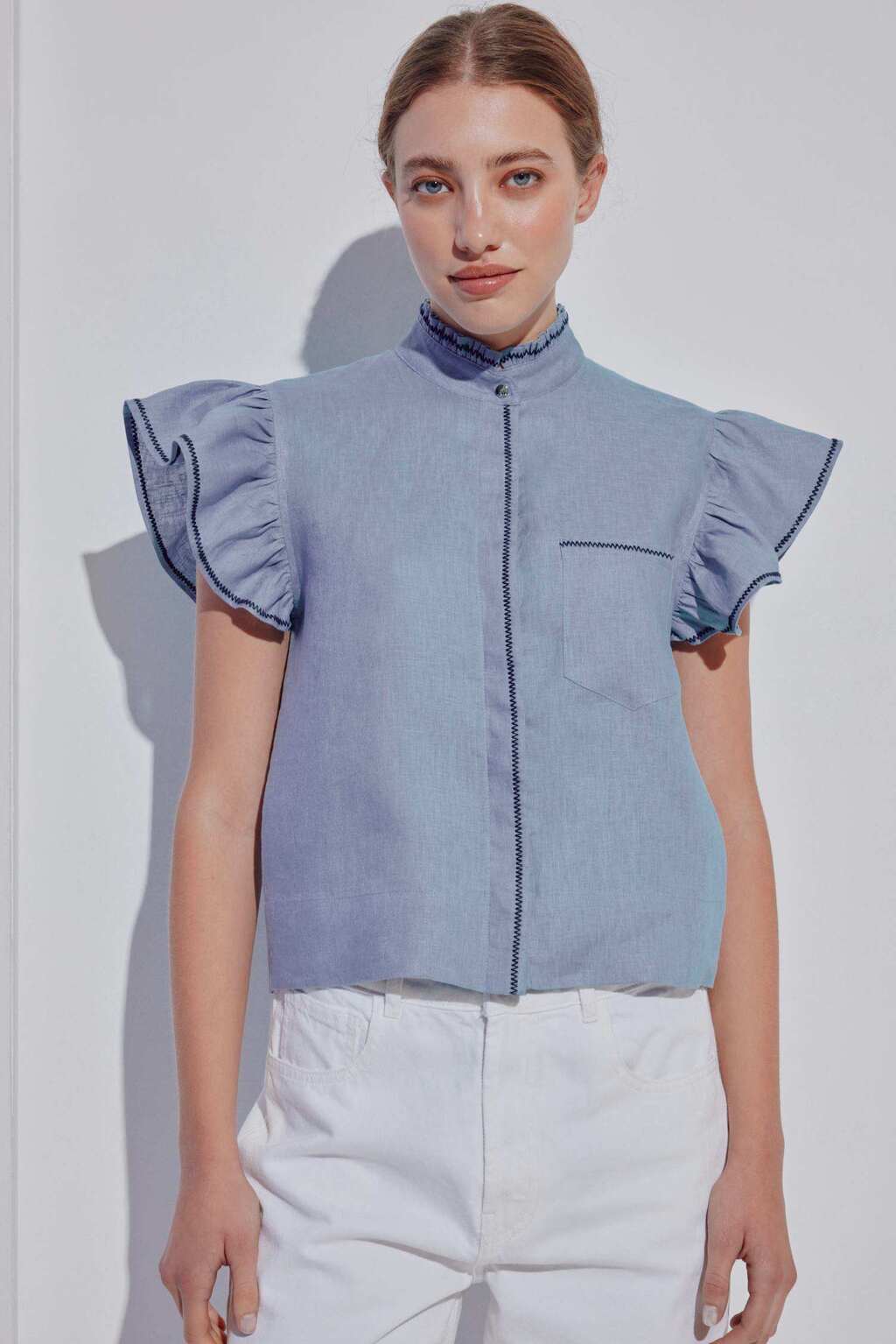 CAMISA KEY 100 % LINO JUSTA PETRA