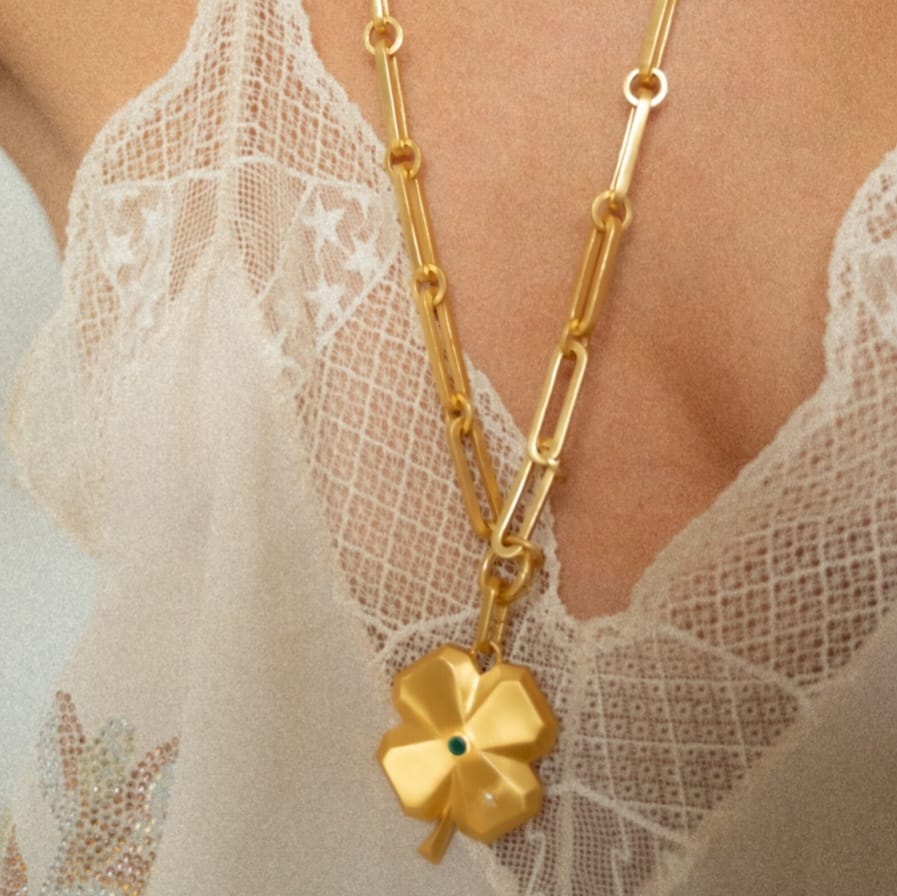 DIJE LUCKY CLOVER LARGEC CLARA FORNO - Imagen 2