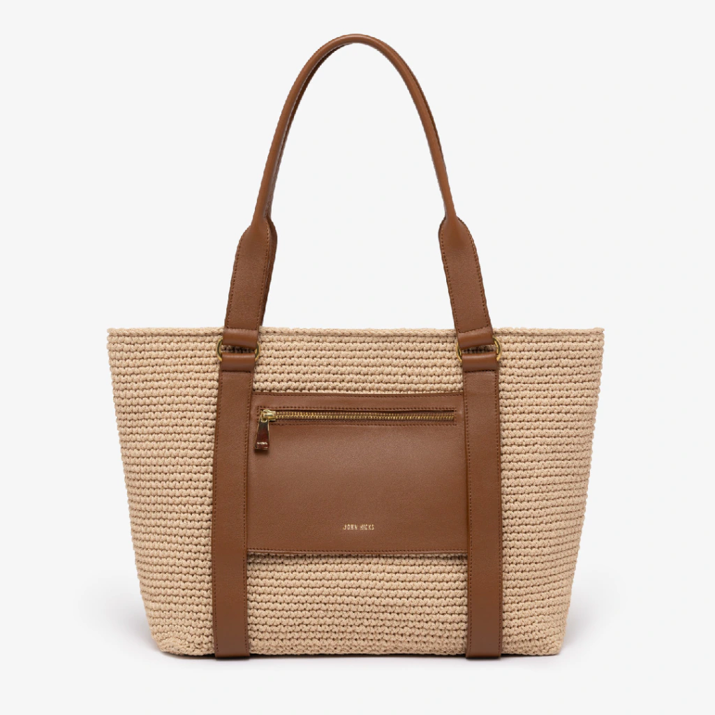 CARTERA PAMPA TEJIDO Y CUERO JOHN HICKS - Imagen 3