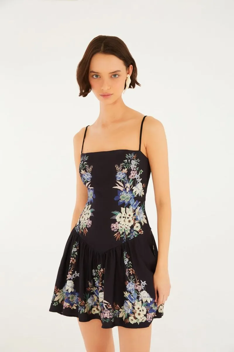 VESTIDO CORTO FLORAL LENI FARM RIO - Imagen 2