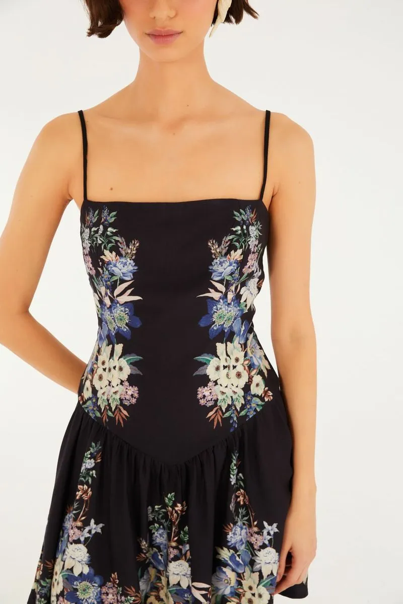 VESTIDO CORTO FLORAL LENI FARM RIO - Imagen 3