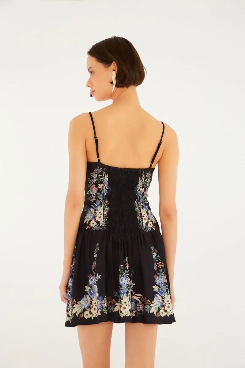 VESTIDO CORTO FLORAL LENI FARM RIO - Imagen 4