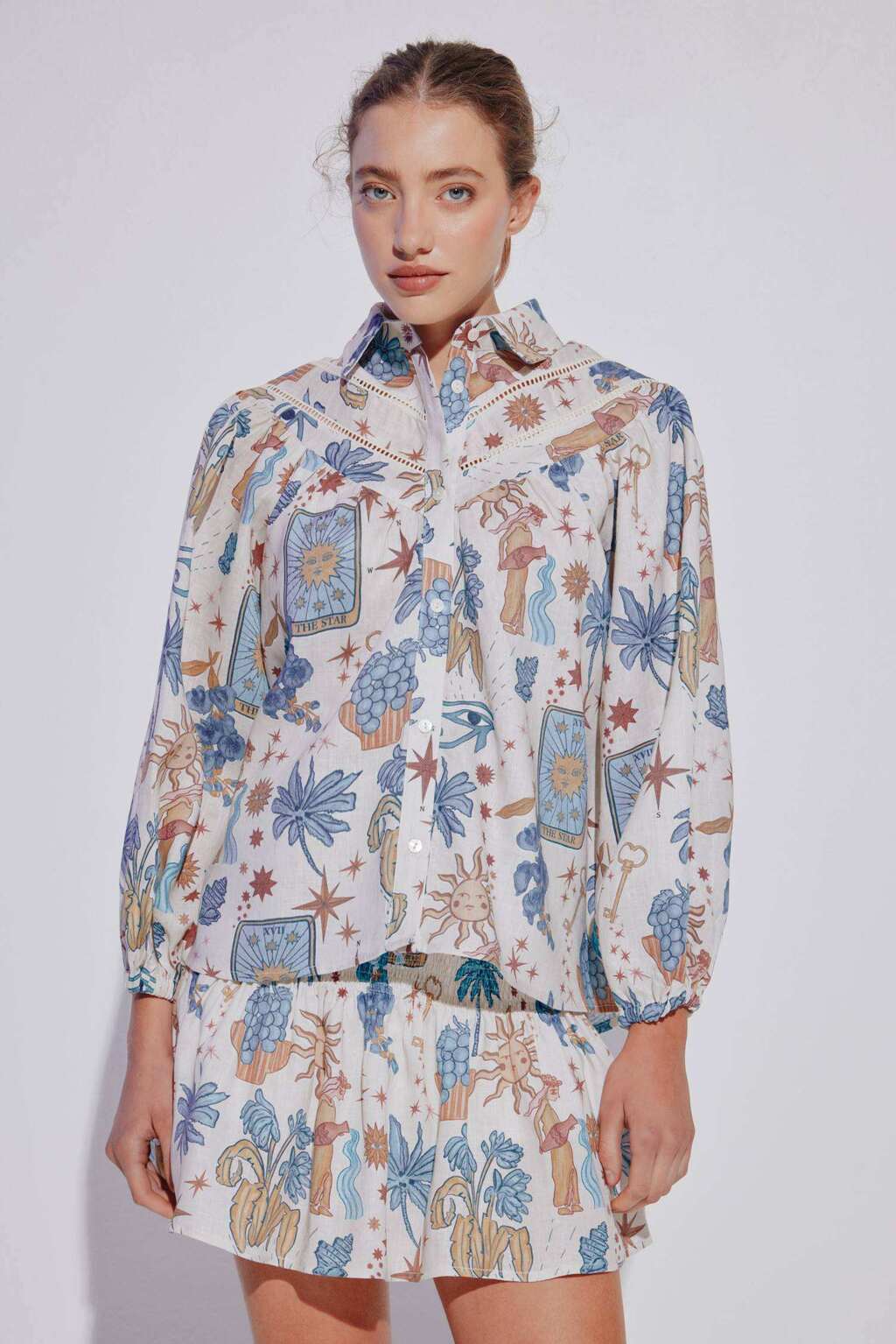 CAMISA TAROT 100 % LINO JUSTA PETRA
