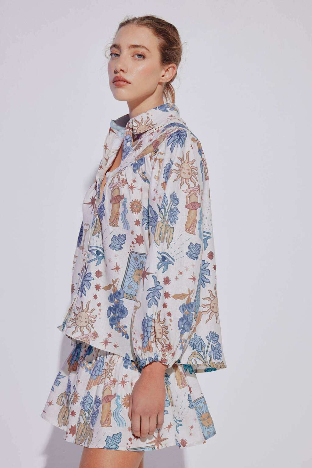 CAMISA TAROT 100 % LINO JUSTA PETRA - Imagen 5